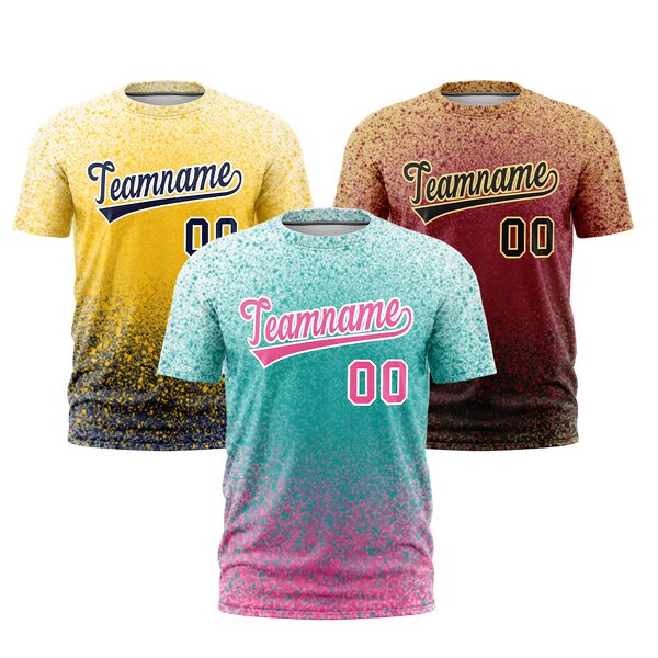 T-Shirt Manufacturer - Custom Short Sleeve Explosion Dust Gradient