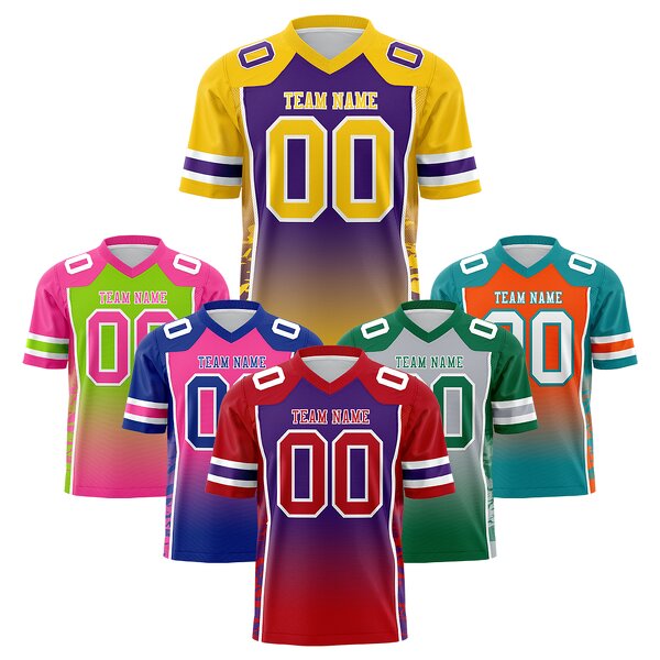 Football Jersey Manufacturer - Wholesale Short Sleeve Gradient Personalized