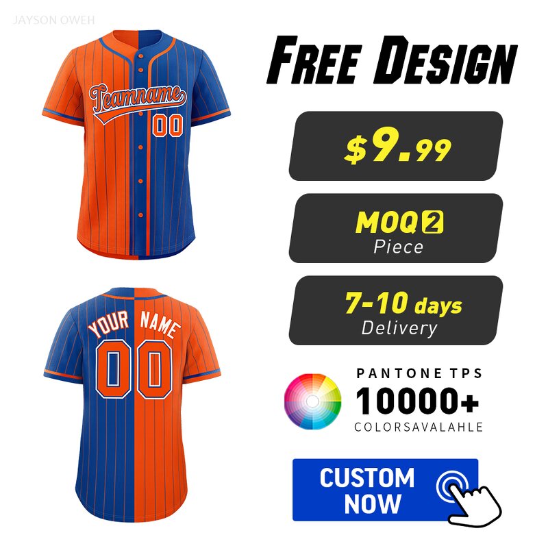 Baseball Jersey Manufacturer - Custom Striped Button Closure OEM