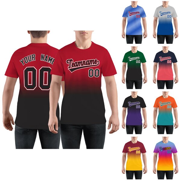 T-Shirt Factory - Wholesale Custom Oversized Gradient Short Sleeves