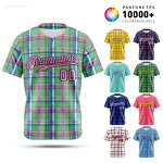 Baseball Jersey Factory - High Quality Custom Button Classic Plaid