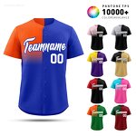 Baseball Jersey Factory - Custom Gradient Split Personalized Team