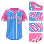 Baseball Jersey Factory - Custom Two Button Raglan Contrast Design