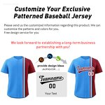 Baseball Jersey Manufacturer - Custom Color Blocked Split Button Stitched