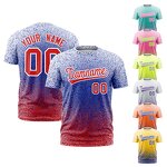 T-Shirt Manufacturer - Custom Short Sleeve Explosion Dust Gradient