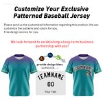 Baseball Jersey Manufacturer - High Quality Gradient Button Team Custom