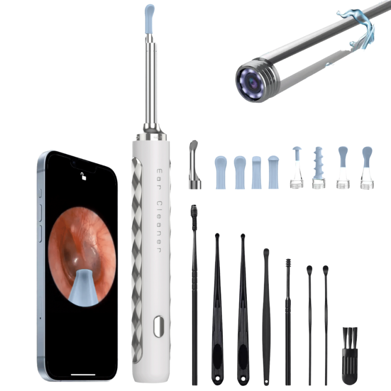 Visual Ear Spoon Manufacturer - OEM 1080P HD LED Light Wireless Rechargeable Ear Wax Removal