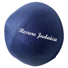 Linen Kippah Factory - OEM Deep Blue 19 cm Kippot Yarmulka