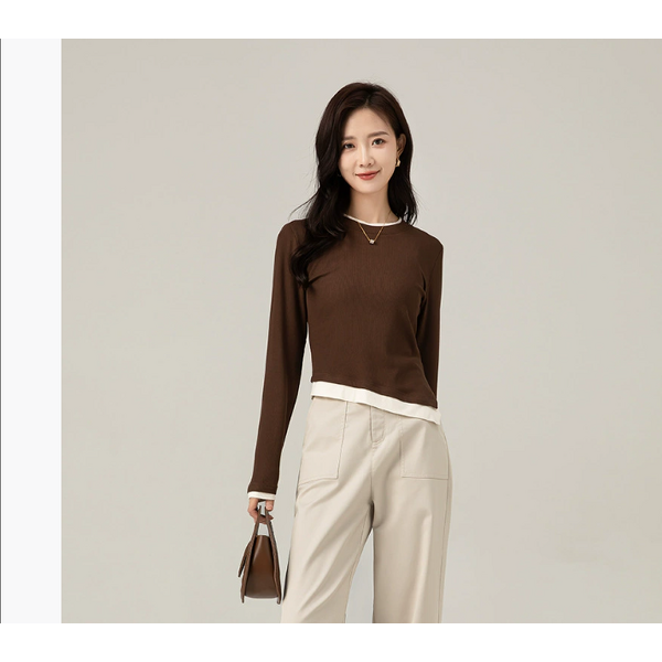 T-shirts Factory - OEM Spring Autumn Slim Solid Color T-shirts