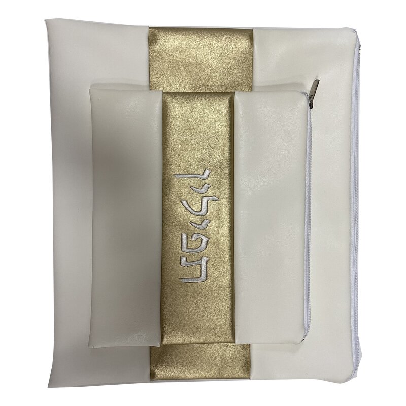 Tefillin Bag Manufacturer - OEM Hebrew Embroidery Golden PU Bag