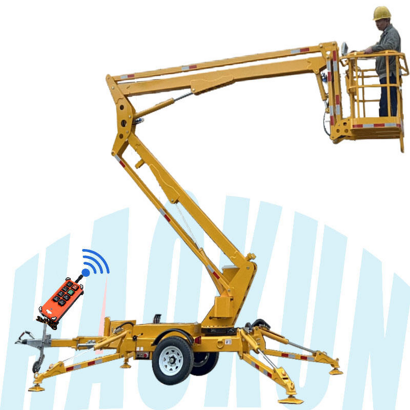 Trailer-Mounted Boom Lift Manufacturer - 10-24m Hydraulic Electric Folding Arms