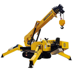 Spider Crawler Crane Manufacturer - Hydraulic 5 Ton 22m Max Height 5-Section