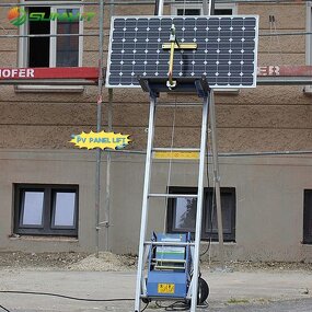 Portable Solar Panel Hoist Manufacturer - Electric Hydraulic Track Ladder Lift