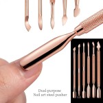 Cuticle Pusher Factory - OEM Rose Gold Double-ended