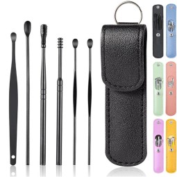 Ear Cleaning Tool Factory - OEM 7pcs Silver Earpick Set