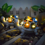 Resin Statue Factory - OEM Outdoor Turtle Solar Garden Decoration