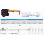 Forklift Accessories Factory - OEM 4500kg 3.5M Long Boom Jib