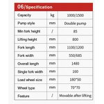 Manual Hand Pallet Truck Supplier - OEM 1ton 1.5ton Moving Hydraulic