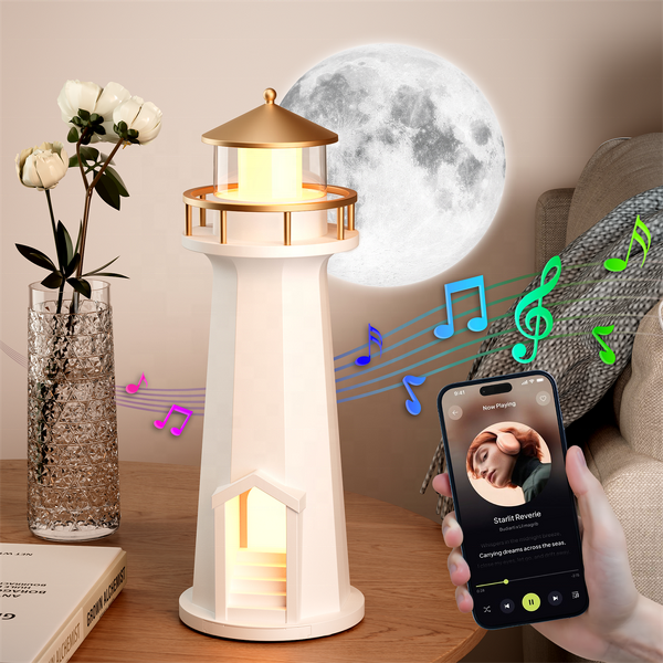 Lighthouse Table Lamp Factory - OEM New Design APP Control Moon Projector
