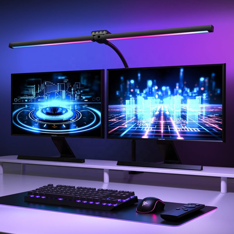 RGB Desk Lamp Factory - OEM Remote Control 5 Modes Double Head