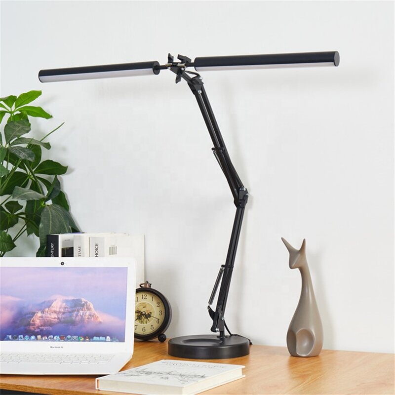 Dual Light Desk Lamp Factory - OEM Wholesales Foldable Metal Swing Arm