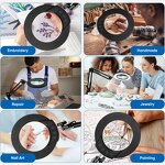 Desk Lamp with Magnifier Supplier - OEM Swing Arm 5 Modes 2-in-1