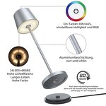 Battery Table Lamp Factory - OEM Nordic Metal Touch Dimmable RGB