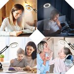 Metal Magnifying Glass Lamp Supplier - OEM 12W Clip-on 3 Color Modes