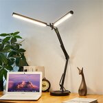 Dual Light Desk Lamp Factory - OEM Wholesales Foldable Metal Swing Arm