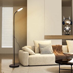 Elegant Living Room Floor Lamp Manufacturer - OEM 5 Lighting Modes Flexible Neck