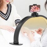 Folding Half Moon Ring Light Factory - OEM 3 Lighting Modes Stepless Dimmable