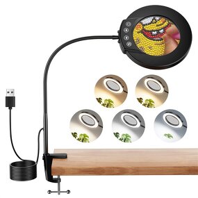 Magnifying Glass Desk Lamp Factory - OEM Clamp Flexible Arm 5 Modes