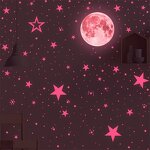 PVC Wall Stickers Supplier - OEM 3D Gypsophila Luminous Star Moon
