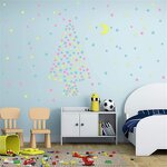 PVC Wall Stickers Supplier - OEM 3D Gypsophila Luminous Star Moon
