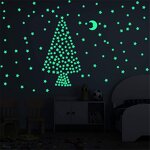 PVC Wall Stickers Supplier - OEM 3D Gypsophila Luminous Star Moon