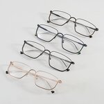 Gold Frame Glasses Manufacturer - OEM EU Standard Rectangle Optical