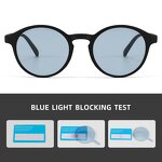 Retro Computer Glasses Manufacturer - OEM TR90 Round Blue Lens