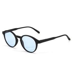 Retro Computer Glasses Manufacturer - OEM TR90 Round Blue Lens