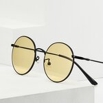 Metal Frame Glasses Manufacturer - OEM Wholesale Round Yellow Lens