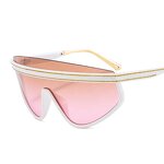 Shield Sunglasses Supplier - Vintage Rimless Oversized for Women and Men Retro One Piece