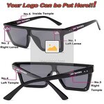 Custom Sunglasses Logo Factory - Private Label Logo Color Gold Silver Black White