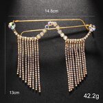 Rhinestone Tassel Glasses Manufacturer - Luxury Women Lensless Shiny Colorful for Party