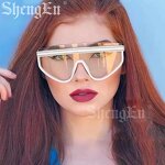 Shield Sunglasses Supplier - Vintage Rimless Oversized for Women and Men Retro One Piece