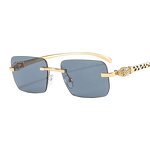 Steampunk Sunglasses Supplier - New Arrivals Small Square Cheetah Head Men Rimless Shades