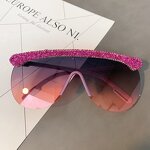 Half Frame Sunglasses Factory - Fashion Luxury Oversized Vintage Semi-Rimless Diamond