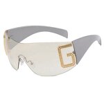 One-piece Sunglasses Manufacturer - New Arrivals Fashion Rimless Oversized Shades for Women