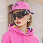 Oversized Punk Sunglasses Supplier - One-piece Rimless Rivet Shades for Women and Men