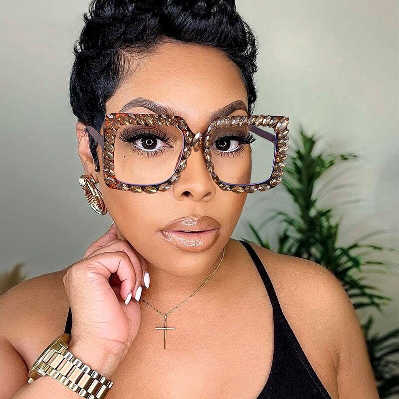 Women Sunglasses Factory - New Trendy Oversized Custom Logo Square Diamond