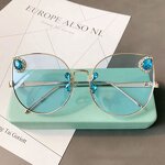 Metal Rhinestone Sunglasses Factory - Luxury Oversized Cat Eye Diamond Women 2025