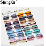 Steampunk Sunglasses Supplier - New Arrivals Small Square Cheetah Head Men Rimless Shades